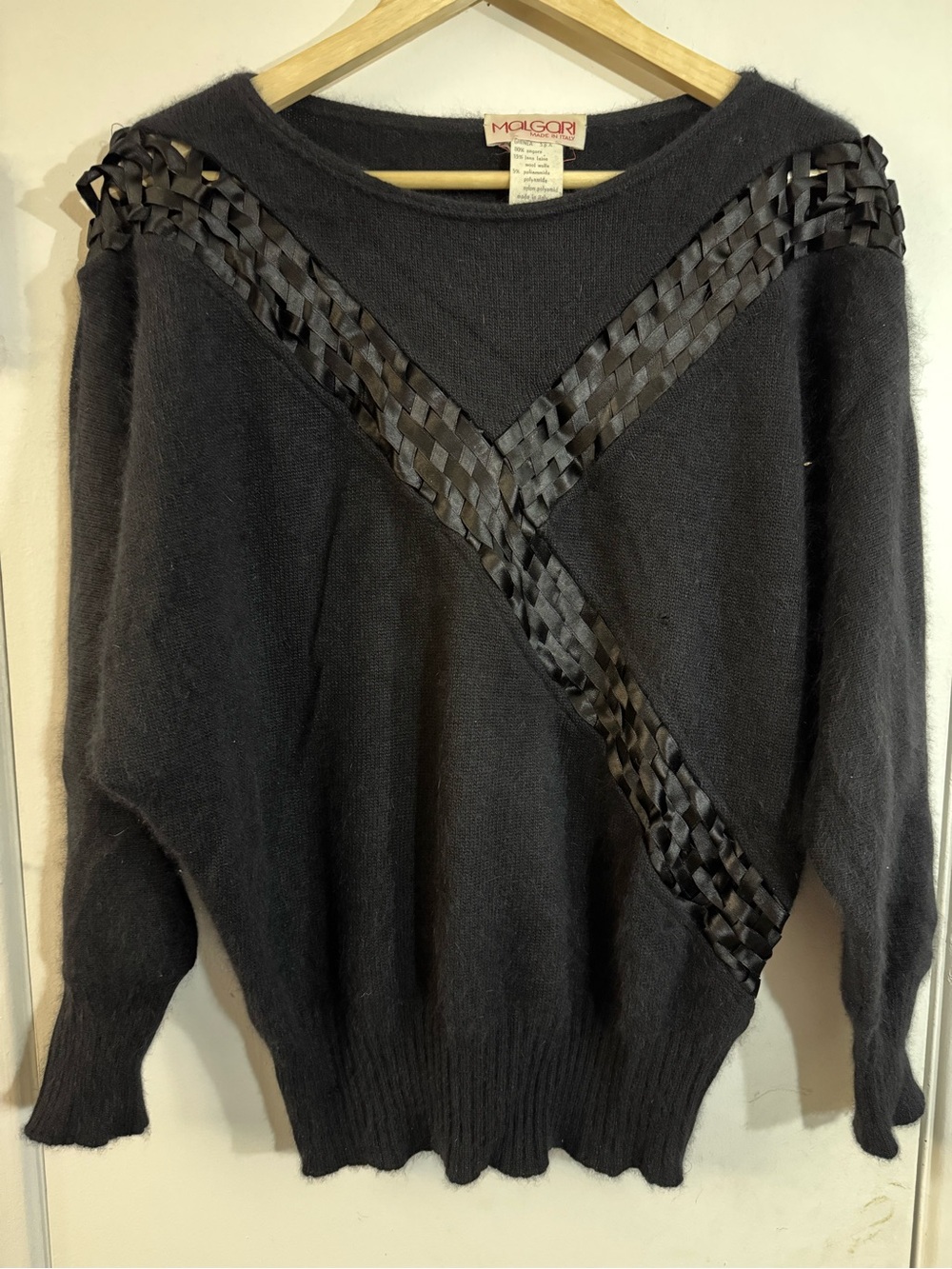 vintage black Malgori knit sweater - size 42